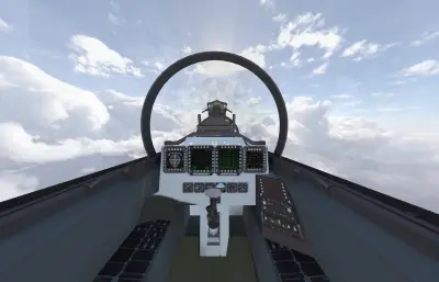 双座F15DJ鹰式战斗机,带驾驶舱,挂载武器