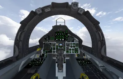 双座F15DJ鹰式战斗机,带驾驶舱,挂载武器