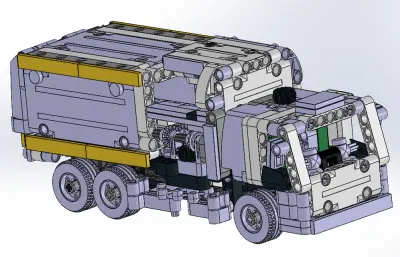 垃圾车立体拼装模型