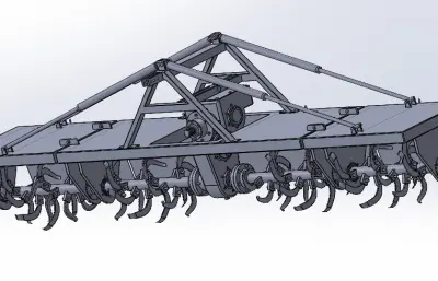 农业旋耕机stp模型