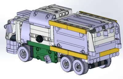 垃圾车立体拼装模型