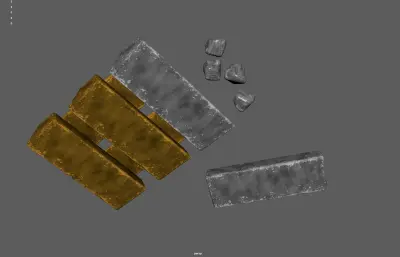 金条,铁块,银块碎银