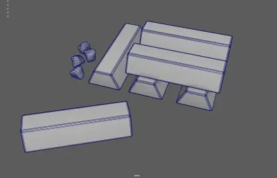 金条,铁块,银块碎银