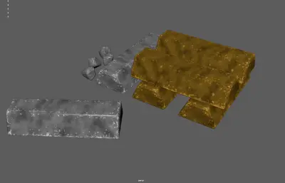 金条,铁块,银块碎银