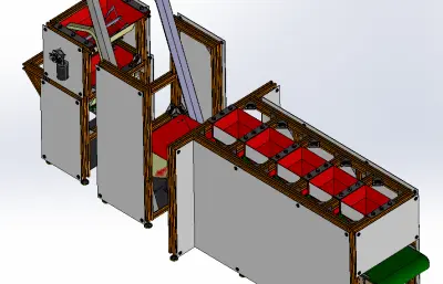 漏斗物料输送线，无零件