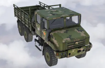 解放MV3胜虎高机动通用战术军车,带内饰,已塌陷