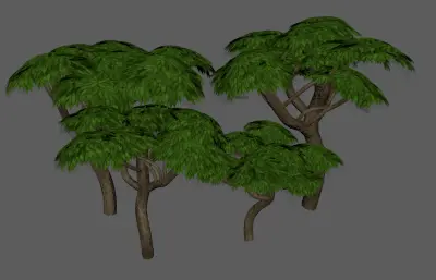 参天大树集合塌陷模型