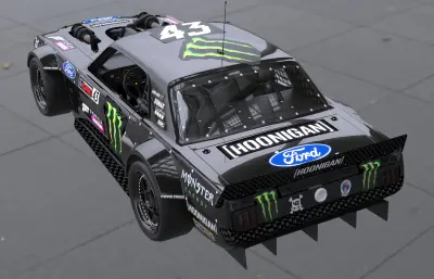 Hoonicorn福特野马高性能改装漂移赛车汽车,带内饰,已塌陷