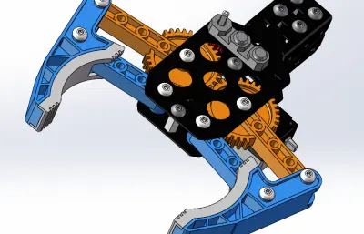 齿轮式机械爪模型