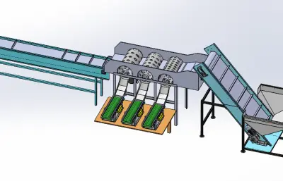 土豆筛选机solidworks模型