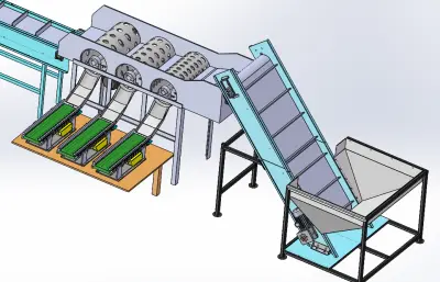 土豆筛选机solidworks模型
