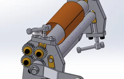 小型卷管机模型