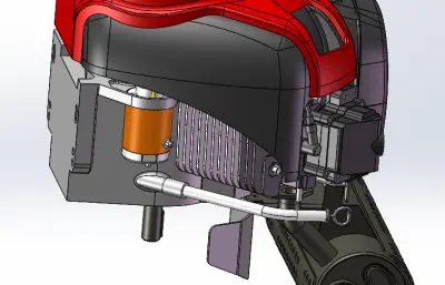带防尘罩的柴油发动机模型
