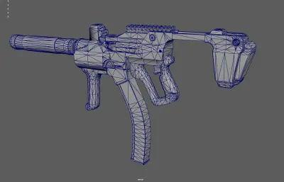 紧凑型冲锋枪 突击步枪 消音枪塌陷模型