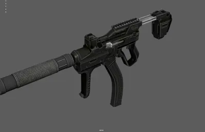 紧凑型冲锋枪 突击步枪 消音枪塌陷模型