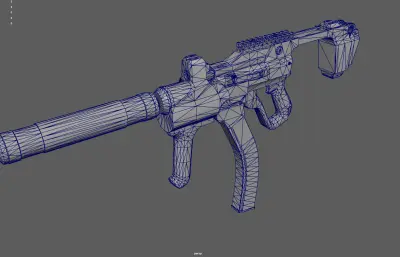 紧凑型冲锋枪 突击步枪 消音枪塌陷模型
