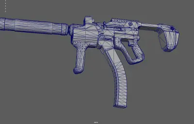 紧凑型冲锋枪 突击步枪 消音枪塌陷模型