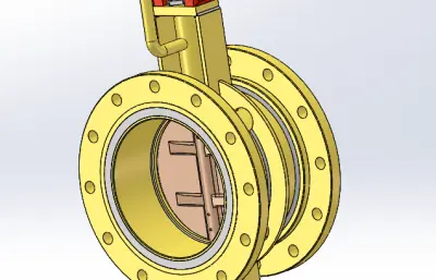 DN350手轮式蝶阀模型