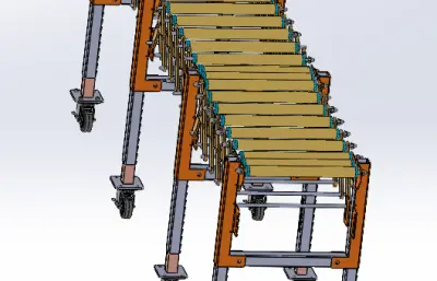 折叠式输送机step模型