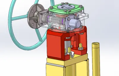 DN350手轮式蝶阀模型