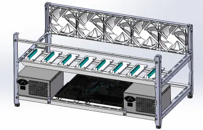 风冷式工作站模型