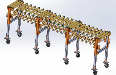 折叠式输送机step模型
