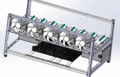 风冷式工作站模型