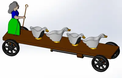 赶鹅的小姑娘玩偶