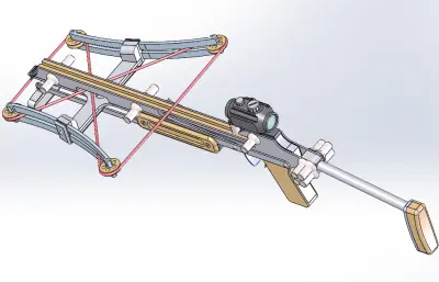 十字弩玩具solidworks模型