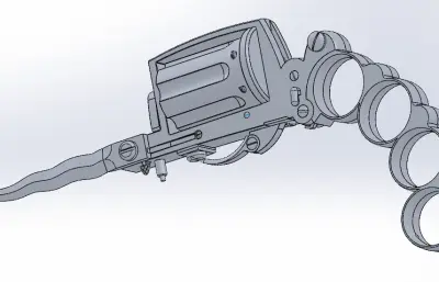 阿帕奇刀枪stp模型
