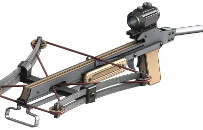 十字弩玩具solidworks模型