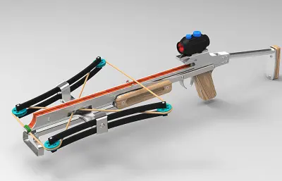 十字弩玩具solidworks模型