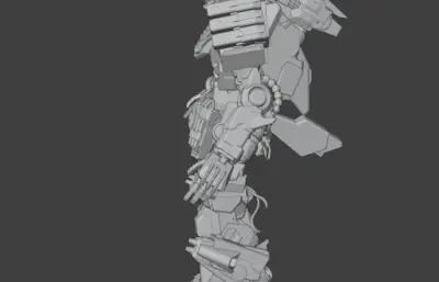 METAL RACCOON金属浣熊机甲fbx模型