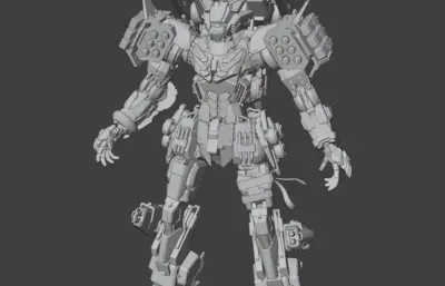 METAL RACCOON金属浣熊机甲fbx模型