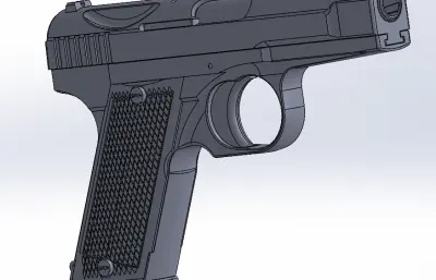 日本2型滨田半自动手枪玩具stp模型