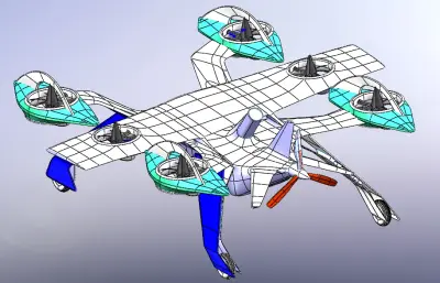六旋翼涵道无人机