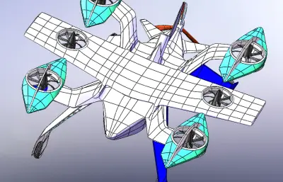 六旋翼涵道无人机