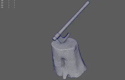 斧头+木桩 劈木头