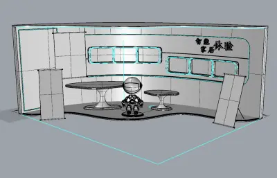 未来科技展示厅展示台,智能家居电子科技展览