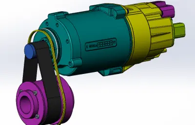 转子发电机三维模型设计