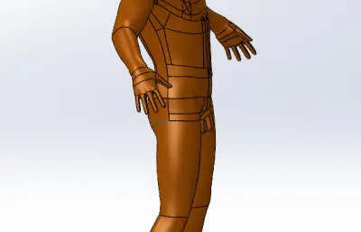 站立伸展人体模型