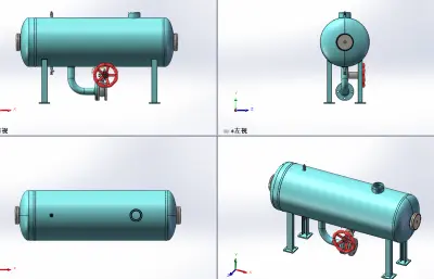 2500L储罐容器模型