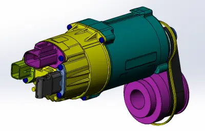 转子发电机三维模型设计