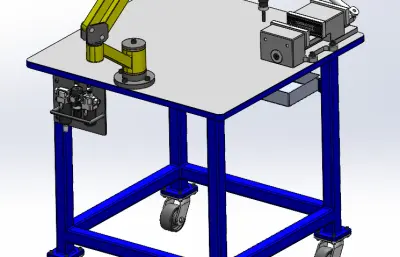 带伸缩臂的攻丝平台