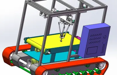 移动带电控柜的机械手小车
