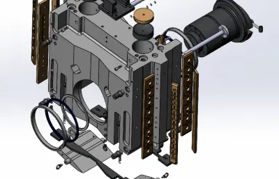 轧钢机轴承座爆炸图纸