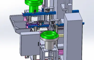 螺母自动组装成方管并焊接机