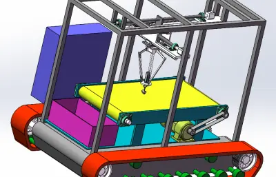 移动带电控柜的机械手小车
