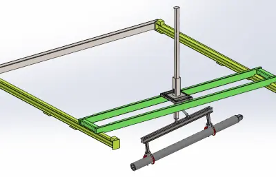 三轴龙门桁架机械手管材搬运