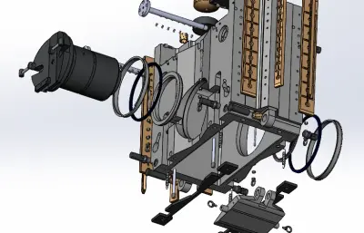 轧钢机轴承座爆炸图纸